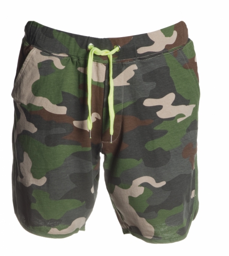 Pantalone corto uomo camouflage/giallo Combat