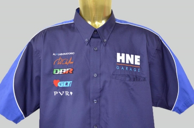 Camicia personalizzata ricamata con logo HNE Garage