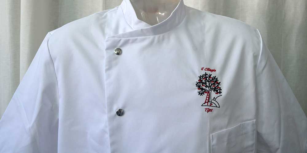 giacca cuoco personalizzata ricamata